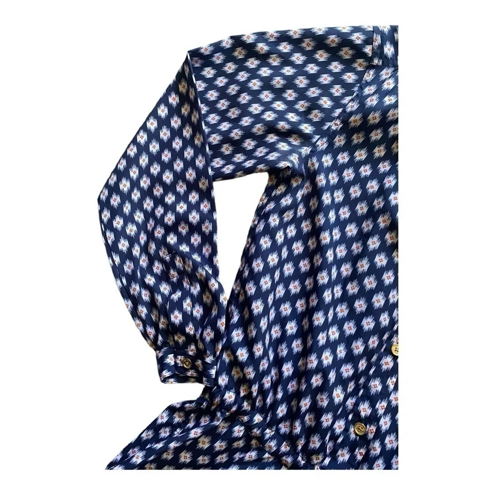 MICHAEL KORS-BLUE IKAT PRINT ROMPER-SIZE XXS
